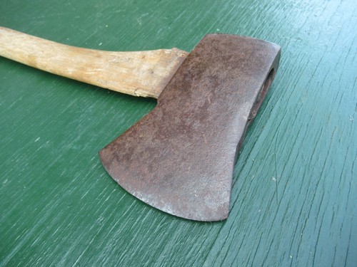 Vintage Tool Axe Hatchet 18" Long Wooden Handle with 3+" Blade - Picture 6 of 11