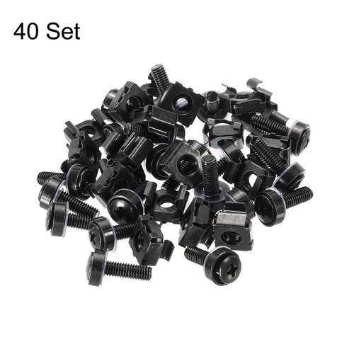 Grille Support Cage Écrous M5x14mm Montage Vis pour Grille Cabinets 40 Ensembles - Photo 4/6