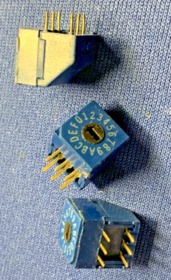 ALCO DIP DIGITAL SWITCH BLUE 6-PIN GOLD LEADS BINARY ROTARY NOS LAST ONES QTY-1