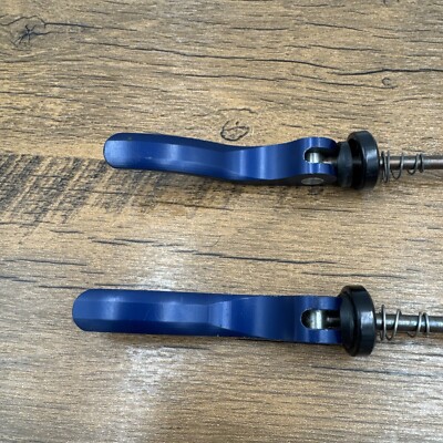 Vintage NO-LOGO SALSA BLUE Flip-Off Quick Release Skewer Set