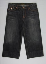 David Kahn Cropped jeans Capri pants denim cuffed hems USA Made Womens Size 12