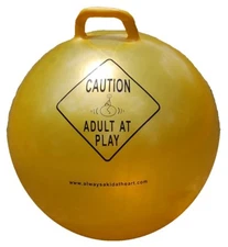 New Caution Adult At Play Exercise and Stability Ball with Handle and Pump, 29" 
