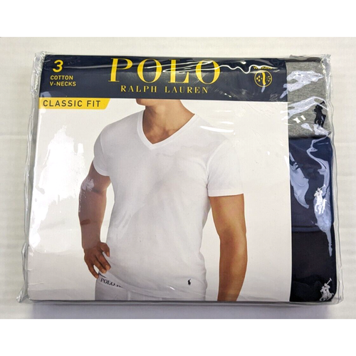 Polo Ralph Lauren 3 Pack Shirts Size Small Classic Fit V Neck Gray Blue