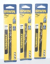 Irwin 25/64" TurboMax Straight Shank High Speed Steel Drill Bits 3 Pack 73325