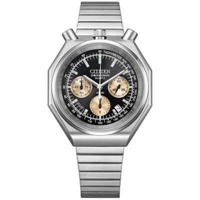 CITIZEN AN3700-54E Black Tsuno Chronograph Quartz Steel Men's Watch New in Box