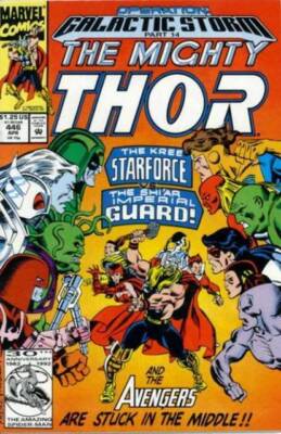 Thor (1962) # 446 (7.0-FVF) Avengers, Operation Galactic Storm Tie-In 1992