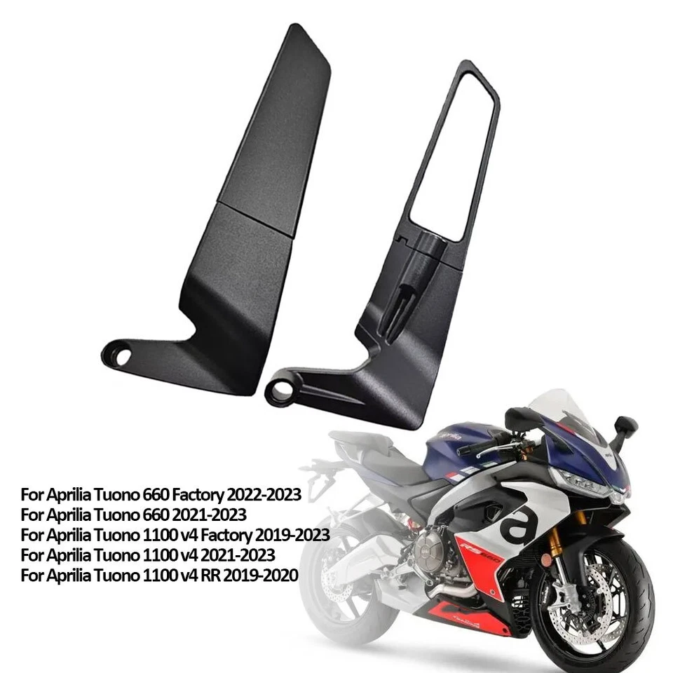 Wind Swivel Wing Side Rear View Mirrors For Aprilia Tuono 660 Factory 1100V4 19- - Image 2 of 4