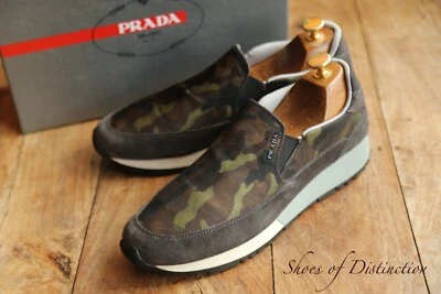 Baskets Prada camouflage vert gris noir marron pour femmes UK 6 US 9 EU 39 - Photo 1/4