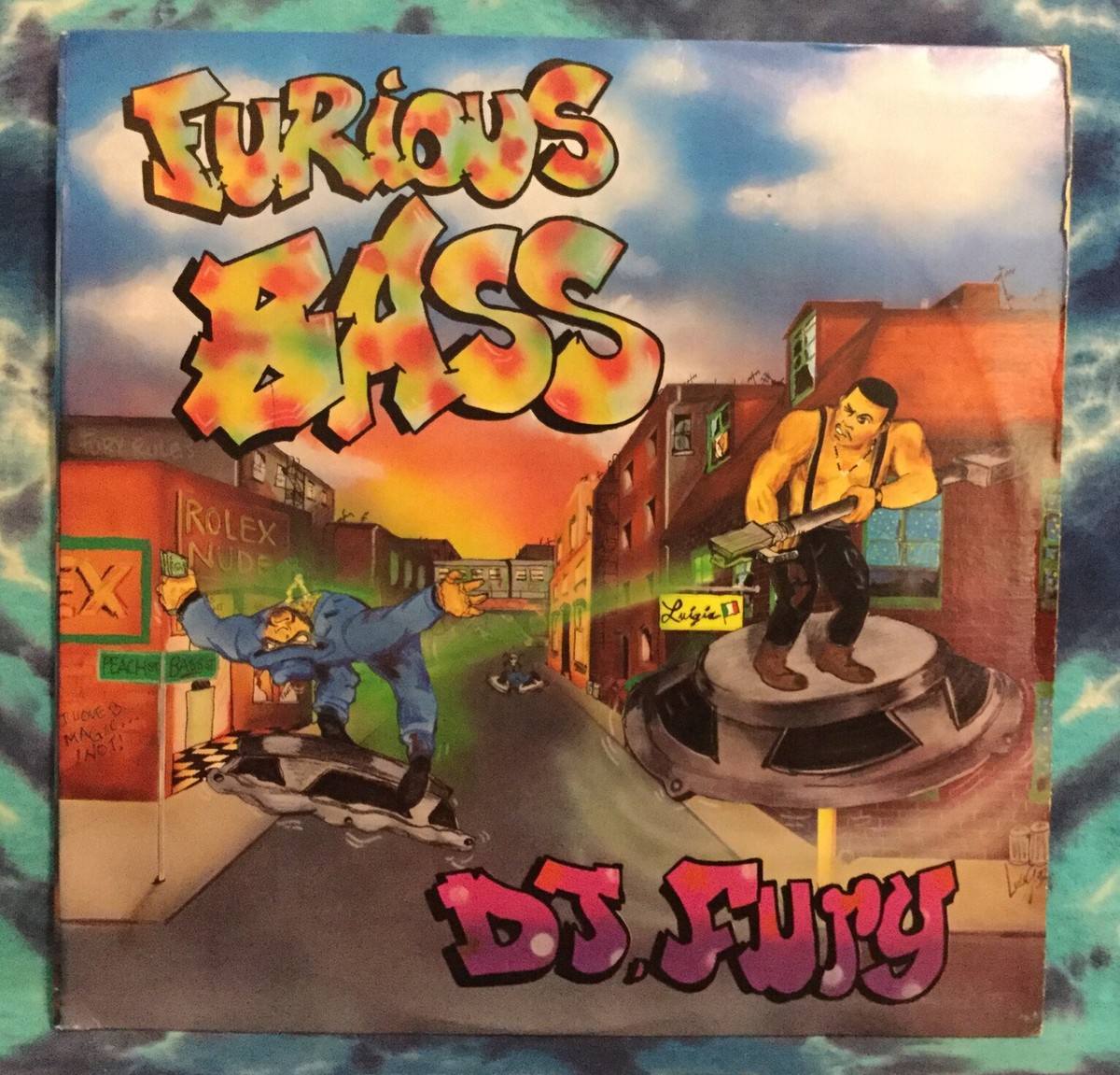 DJ Fury LP Furious Bass ON TOP RECORDS Original (1992) Rare