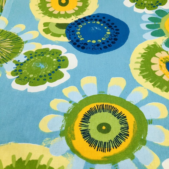 Mill Creek Fabrics Screen Print Flower Power Retro Mid Century Cotton 3