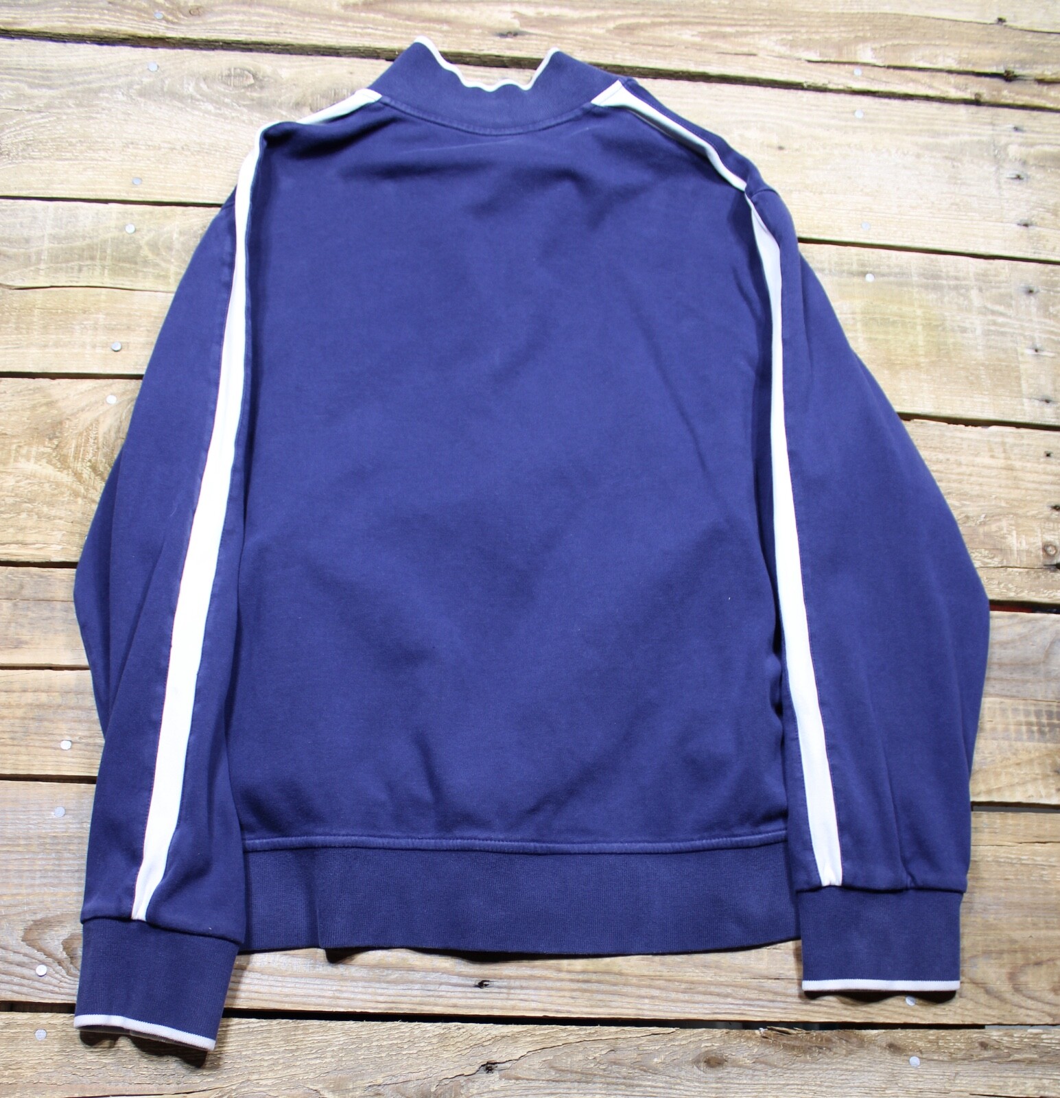 Polo Ralph Lauren giacca uomo grande blu navy full zip grande pony finto collo