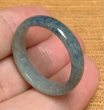 Video Certified Green Natural A Jadeite Jade Round Circle Ring NO. 10.25 418264