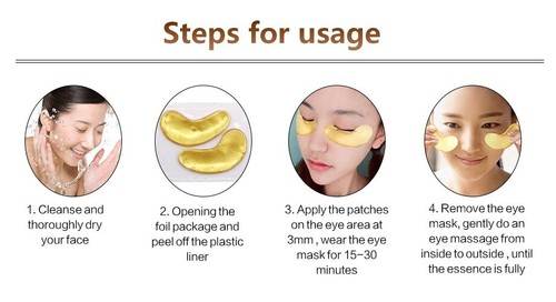 Crystal Collagen Gold Powder EyeMask Anti-Aging Dark Circles Acne Beauty Patches - Picture 14 of 16
