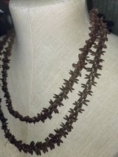 Vintage Hawaiian Koa Seed 52" Single Strand Necklace Lei
