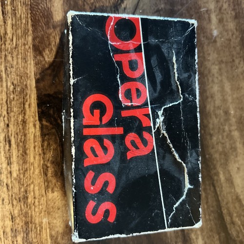 Vintage Opera Glass Coated Lens 25x Chrome & Red Travellers Binoculars In Box eBay