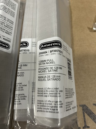 10 PACK - Satin Nickel Amerock BP36575 Edge Pull 5-13/16"L Finger Cabinet Pull