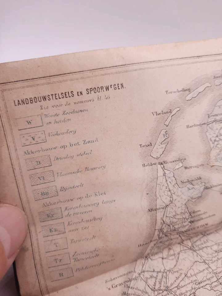 Antique Almanac Netherlands Dutch Landman With Diary, Entries Book 1874 - Image 4 of 4