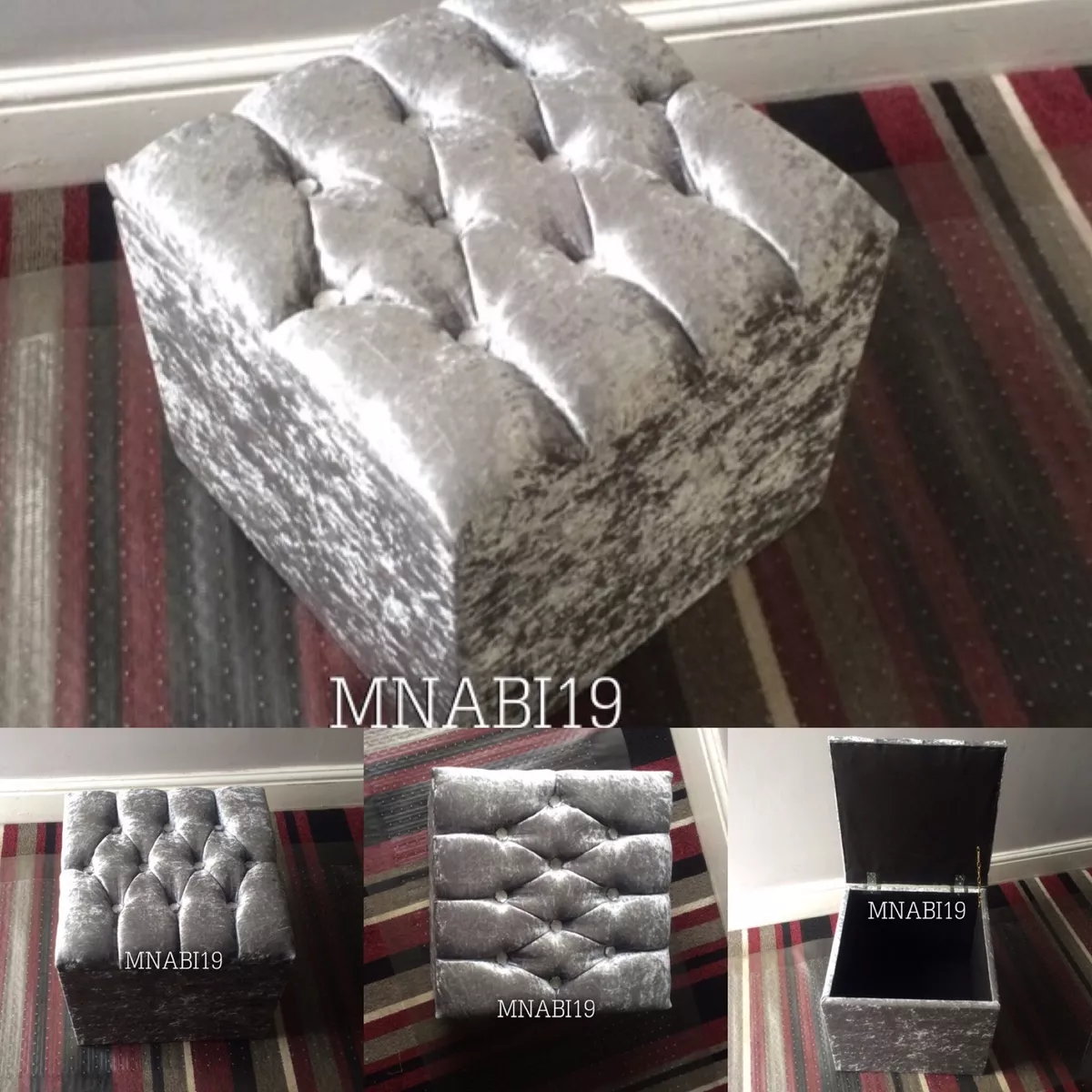 Silver online storage stool