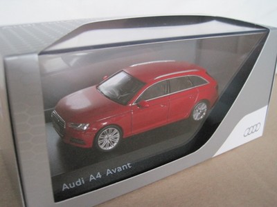 Audi A4 Avant 2015 in Tangorot 1/43 Händler Modellauto