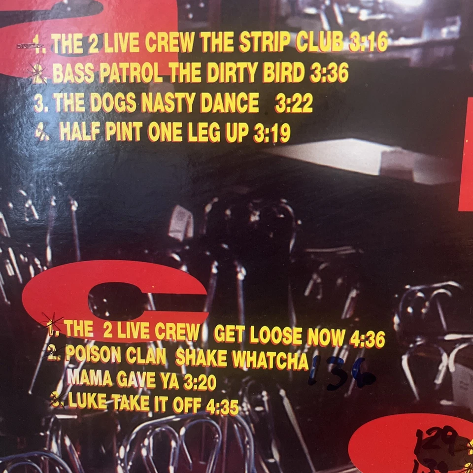 Vintage 1999 Strip Club Classics 2 Live Crew Vinyl 12 inch Record 2 pc. Foto 4 de 4