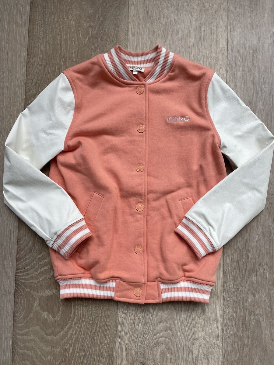 KENZO kids boys girls bomber jacket with leather sleeves KENZO kids boys girls bomber jacket with leather sleeves