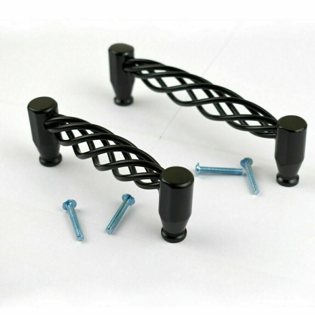 Vintage Black Door Knobs Cupboard Kitchen Drawer Pull Handles eBay