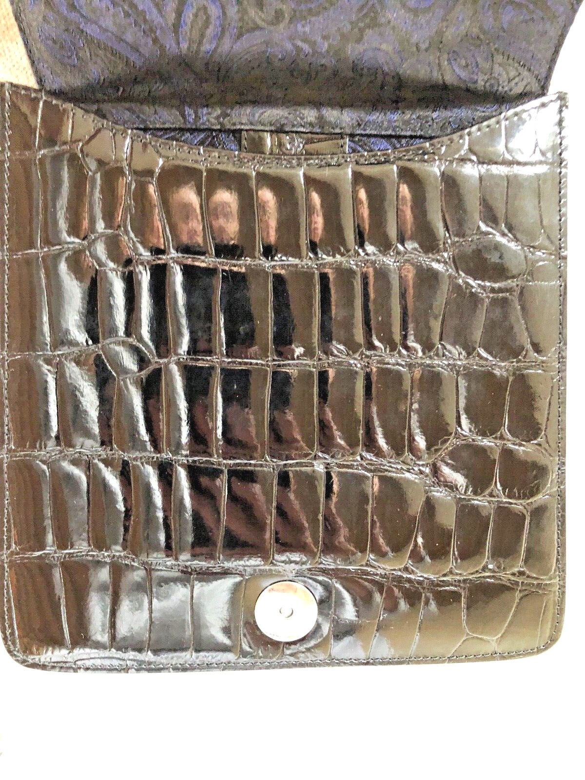 Brooks&Brothers Genuine alligator with silver toned j… Gem