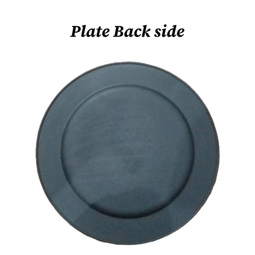 Praisedeco Metal 12" white and Golden Textured charger Plate set of 6 for events - Picture 9 of 9