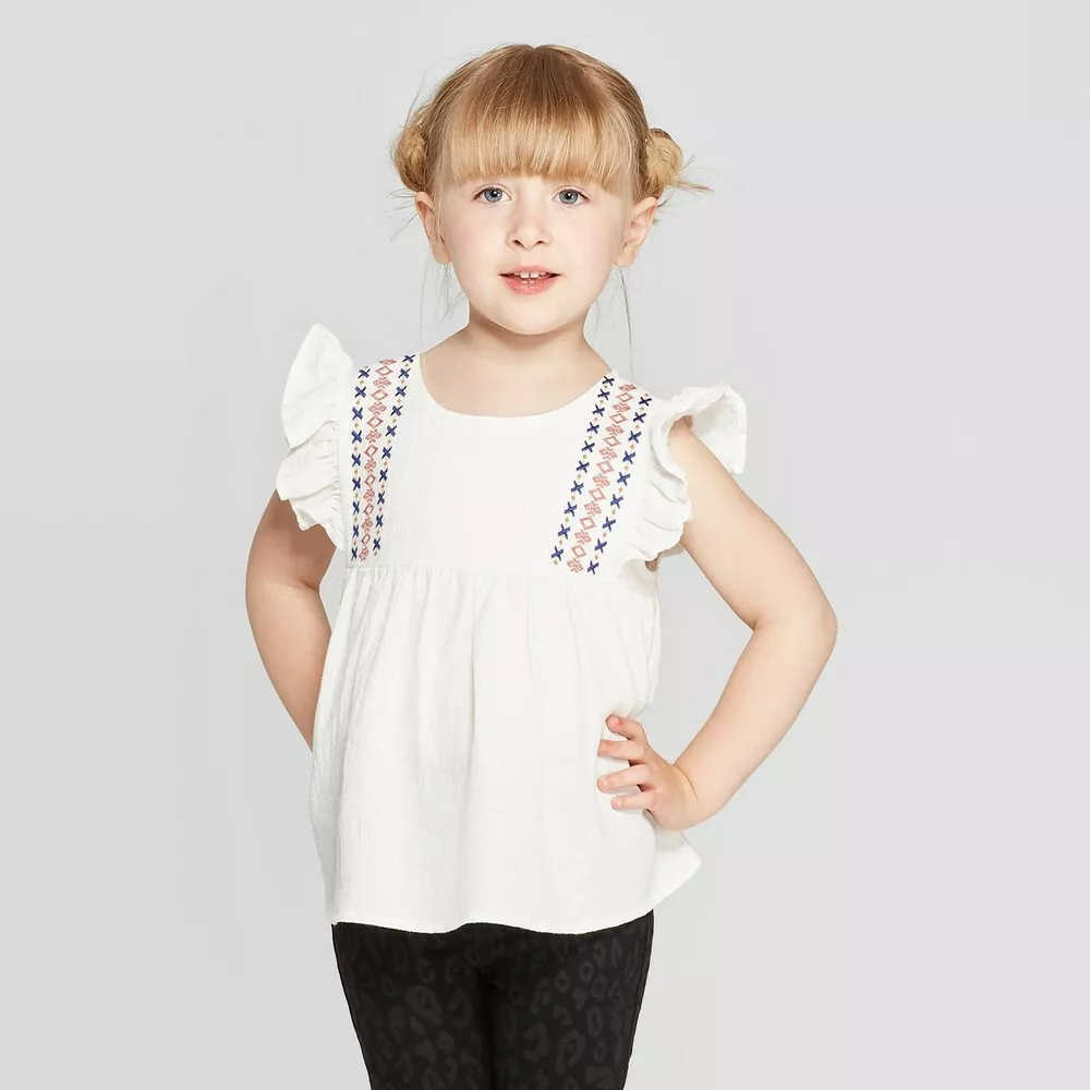 white toddler blouse