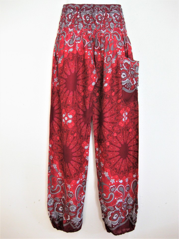 Lovely Grigio Pantaloni Harem Genie Yoga Pants Aladdin Hippie Baggy Dance Boho