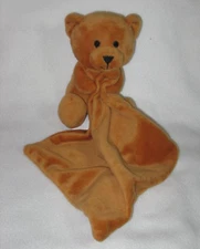 Hugfun Teddy Bear Security Blanket Baby Lovey Brown Plush Small