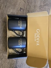 Godiva chocolate Belgium Logo Mug Cup cocao Coffee Tea Beverage 8 oz Set