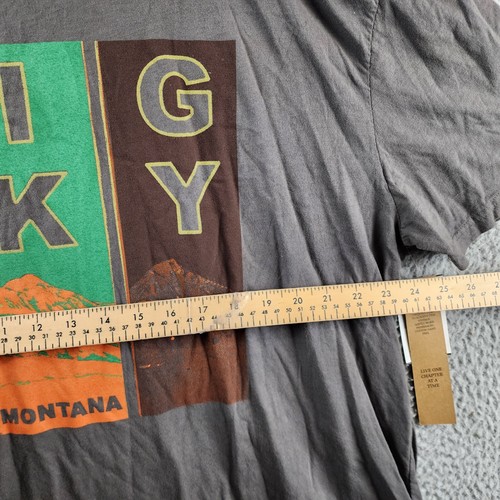 Paperbacks Big Sky Montana Print Tee Men's XXL Gunmetal Crew Neck Short Sleeve - Picture 8 of 13