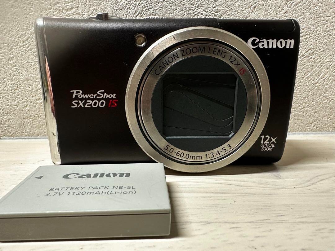 Canon PowerShot SX200 IS Digital Camera Black 12.1 MP 12x Canon PowerShot SX200 IS Digital Camera Black 12.1 MP 12x