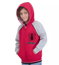 Spiderman Hoodie Jacket Embroidered 4 5 6 7 Boys Sweatshirt Disney Marvel Zipper