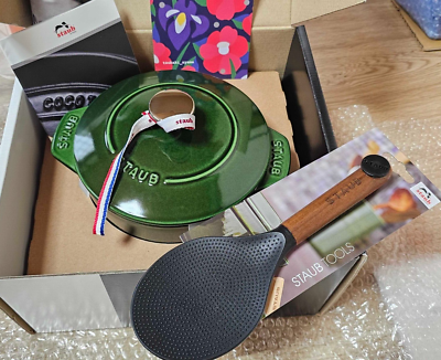 STAUB La Cocotte de Gohan M 16cm 1.8Qt BASIL GREEN With Rice