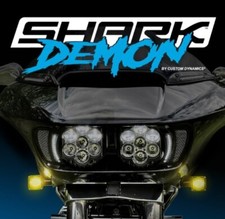 Custom Dynamics Shark Demon 2 Led Headlight Kit Harley Davidson Road Glide 15-24