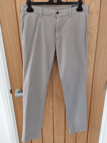Ralph Lauren Polo Slim Fit Cotton Pima Chino Grey Jean Trousers W34" Leg 32"