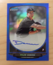 2013 Bowman Draft Tyler Danish Blue Chrome Refractor Auto #51/99 Chicago BCA-TDA