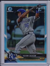 Kevon Jackson 2018 Bowman Draft Sky Blue Refractor #'d /402 Royals Chrome
