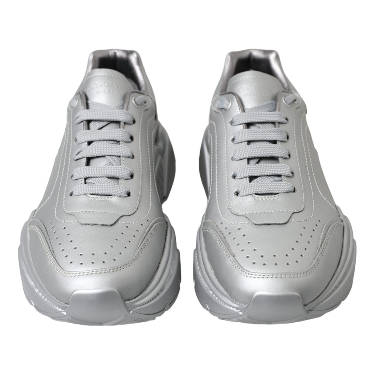 DOLCE & GABBANA Shoes Sneakers DAYMASTER Silver Leather Mens