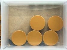 LEGO Parts - Medium Nougat Tile, Round 2 x 2 - No 14769 - QTY 5