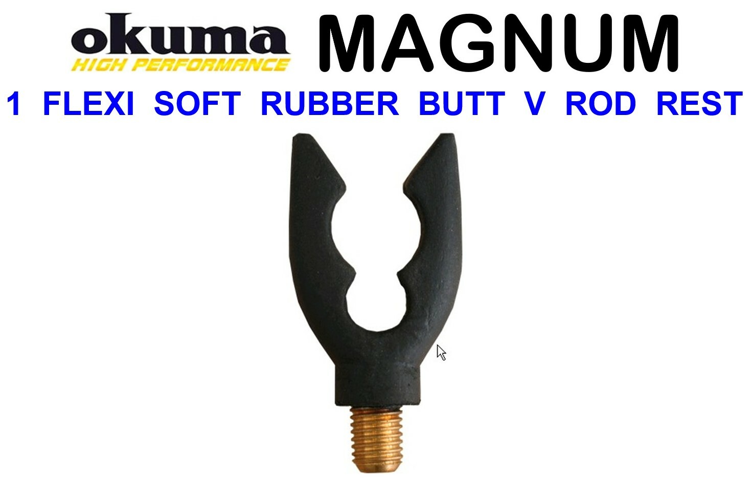 OKUMA MAGNUM FLEXI ROD REST SOFT RUBBER CARP BUTT V REST MATCH FLOAT FEEDER SPOD