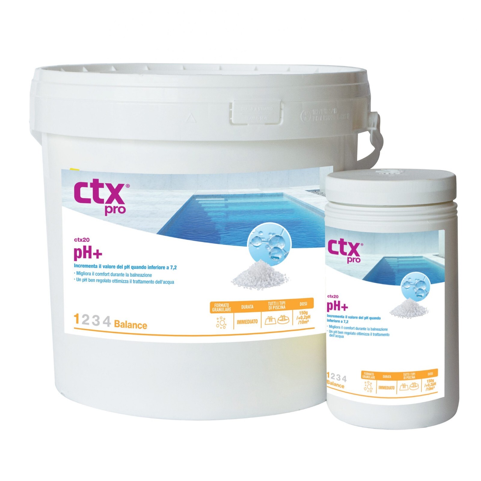 PH PLUS CTX-20 6 kg: Correttore pH+ Granulare per Piscina Professionale