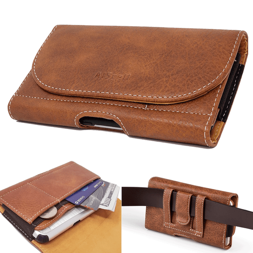 For Motorola One 5G UW, Moto g 5G, Leather Case Wallet Pouch Belt Clip Holster - Picture 10 of 56