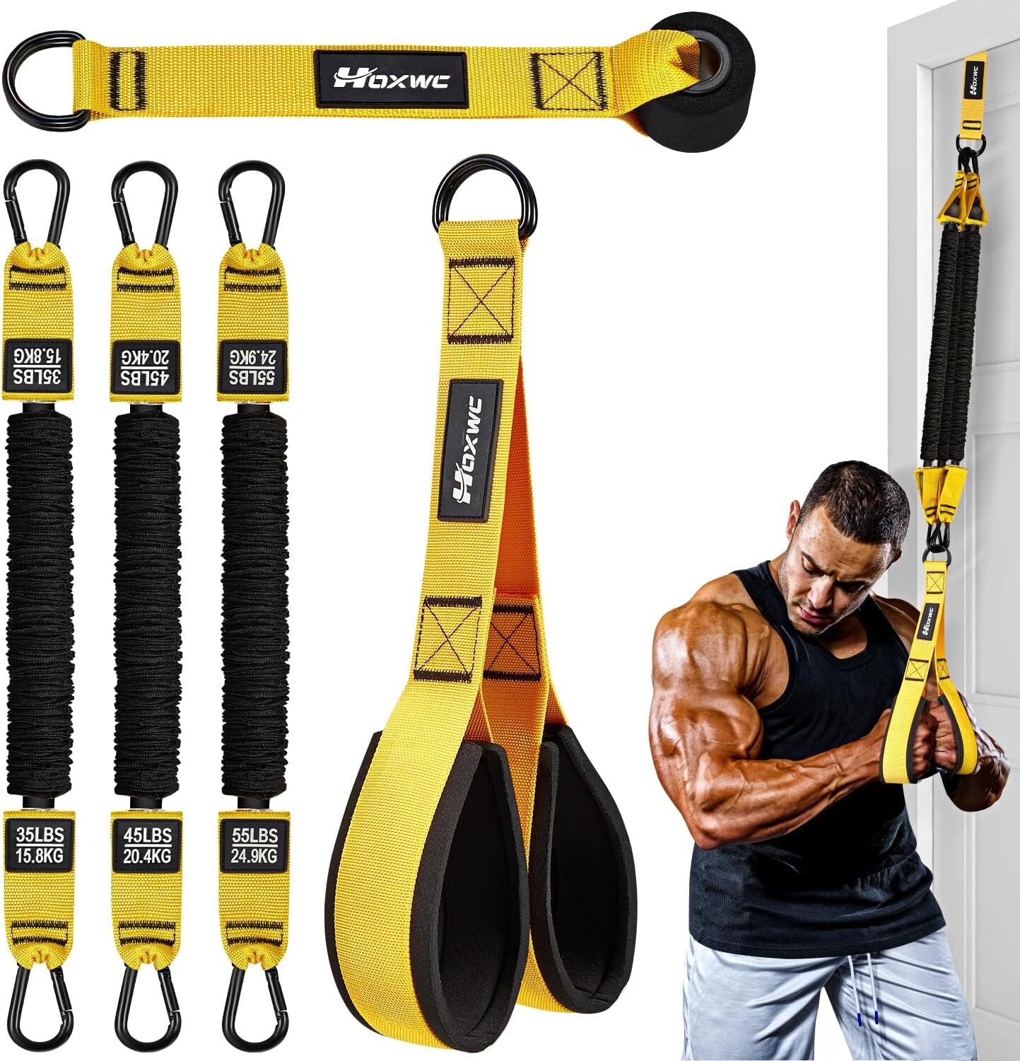 , Workout Bands With Handles, Door Anchor