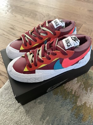 Nike Blazer Low Sacai Kaws Team Red Hot Lava 3.5 Mens 5 Womens IN HAND FAST SHIP