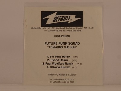 FUTURE FUNK SQUAD TOWARDS THE SUN (A18) 4 Track Promo CD Single including White 