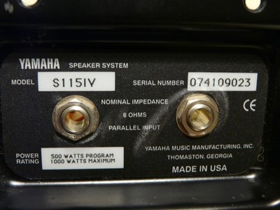 2 Way Speaker Crossover Yamaha S115IV NBY0641 Pair (2) 8ohm 500W