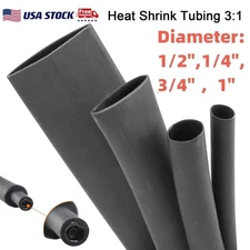 15-30FT Marine Grade 3:1 Heat Shrink Tubing  Wire Wrap Adhesive Lined Waterproof